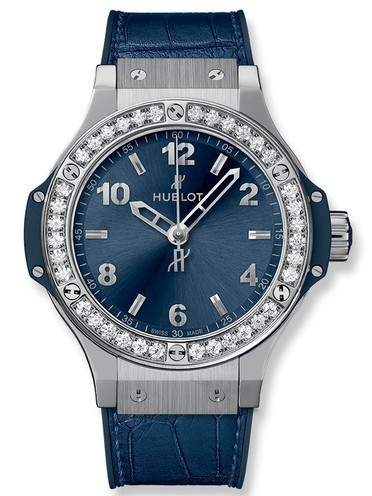 AAA Replica Hublot Big Bang Steel Blue Diamonds Ladies Watch 361.SX.7170.LR.1204